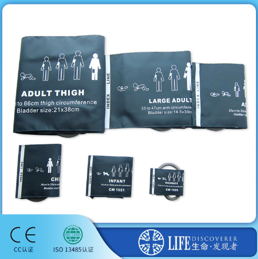 医用新生儿/成人用血压袖带尼龙布料血压臂带TPU气囊兼容各品牌图3