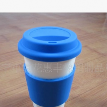(批发供应大量)硅胶杯盖 双层杯盖 咖啡杯盖 隔热杯套图2