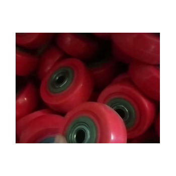厂家加工轴承包胶轮 聚氨酯胶轴承轮 红色无气泡聚氨酯轴承包胶
