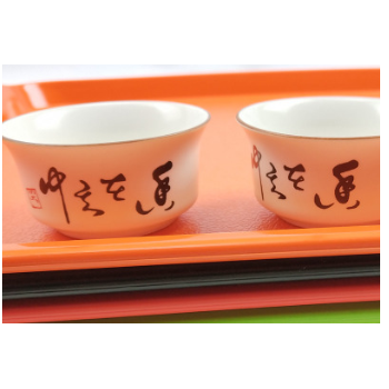 中式快餐加厚长方形塑料托盘彩色防滑食堂饭店奶茶酒店商用餐盘子图3