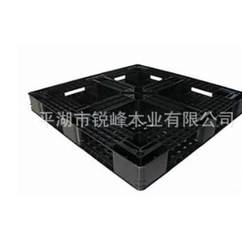 现货网格田字塑料托盘单面塑胶卡板 胶栈板防潮卡叉车专用黑色图3