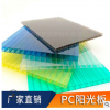 厂家直销4-20mm透明PC阳光板中空板建筑工程板可定制PC阳光板棚板