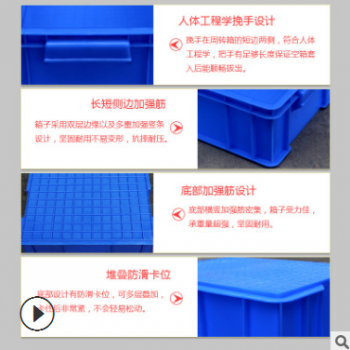 加厚塑料物流周转箱大号仓库收纳整理箱车间中转筐塑胶周转箱图3