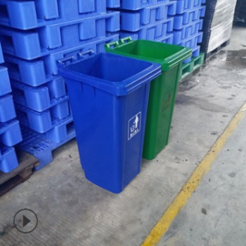 工厂直销 带盖轮100升塑胶垃圾桶 路边环卫塑胶环卫桶
