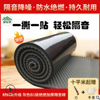 新品B1级绝燃隔音吸音棉防水绝燃防火环保自粘卧室墙体隔音棉图2