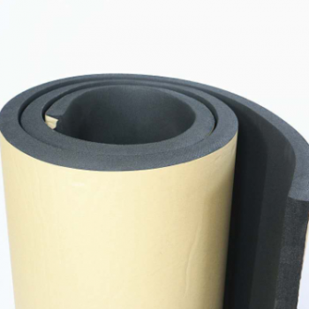 背胶黑色空调橡塑板 b1级橡塑保温材料 贴铝箔闭孔橡塑海绵板