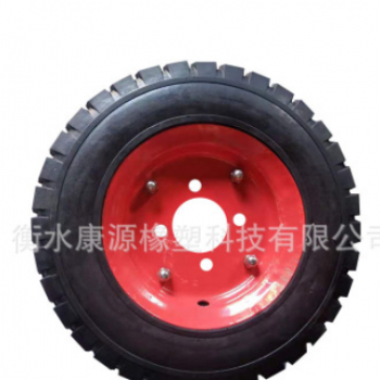 400-8型号实心轮胎 电动灰斗车实心轮胎 含钢圈 运车用轮胎图3