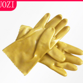 628黄色浸塑手套 耐油耐磨劳保手套 耐酸碱工业橡胶手套