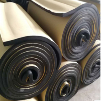 铝箔背胶橡塑板定制 空调管道保温橡塑棉 黑色不干胶橡塑海绵板