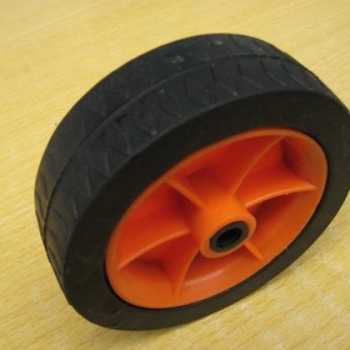 厂家供应 行李车轮 童车辅助脚轮 包胶轮子 塑芯轮 手推车塑胶轮