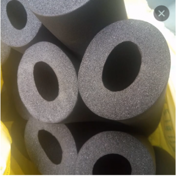 铝箔贴面橡塑管壳 b1级阻燃空调橡塑保温管 普通黑色橡塑海绵管