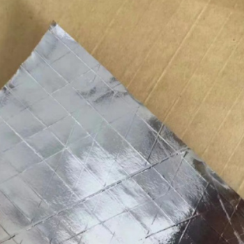厂家直销加筋铝箔纸浆网格纸黄纸网格纸电热板用铝箔 粘保温管用图2