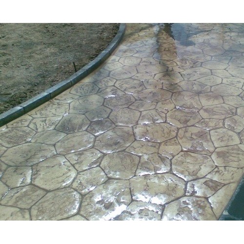 彩色透气压模路面 压花路面 橡胶模具 地坪材料销售一体的厂家图4