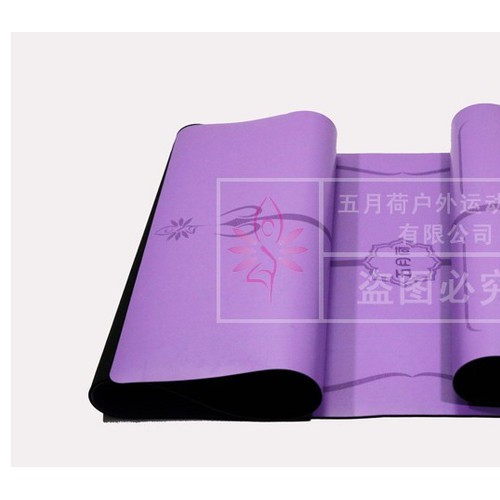 激光雕刻体位线土豪PU天然橡胶瑜伽垫 环保天然橡胶PU瑜伽垫图5