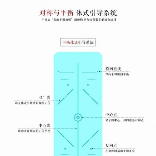 天然橡胶瑜伽垫PU橡胶瑜伽垫防滑皮革瑜伽垫体位线土豪瑜伽垫图3
