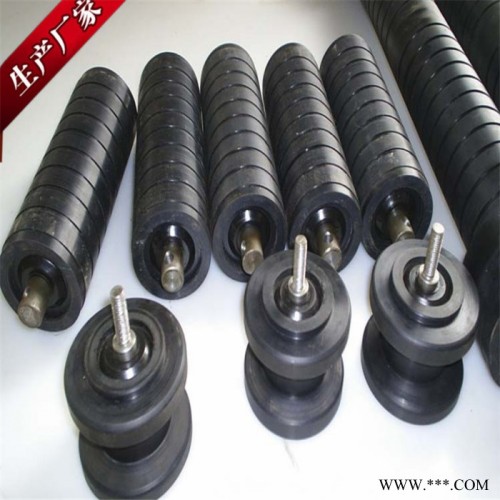 辊筒包胶轴 橡胶托辊 橡胶缓冲托辊 橡胶轴加工可定做图2
