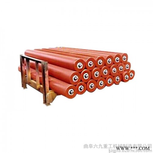 批量加工橡胶托辊矿山 密封可靠调偏托辊支架xy1图2