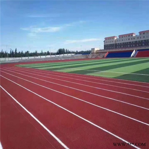 加工定制多种混合型塑胶跑道 透气型塑胶跑道，环保橡胶材料厂家量大从优，欢迎来电图1