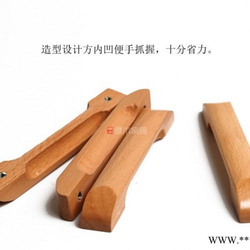 健木 欧式家具橡胶木拉手 家具把手定制 加长柜门拉手仿古 木质品加工厂图2