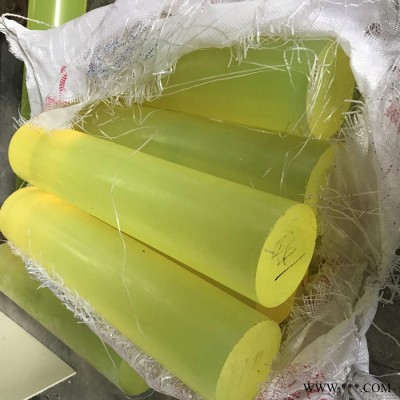 工厂直销聚酯氨棒PU棒 优力胶棒橡胶棒批发 黄色半透明 包胶加工