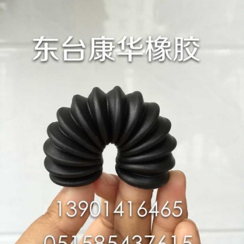 生产加工 橡胶伸缩套 黑色加厚橡胶波纹管 硅胶波纹管图2