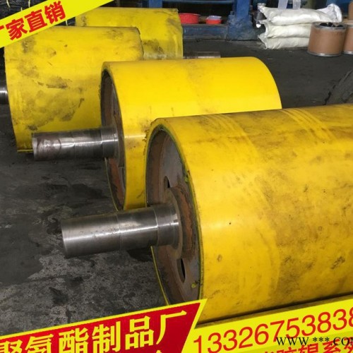 聚氨酯胶辊大型机械橡胶滚筒包胶 黑色橡胶胶轮 滚筒包胶加工定做图2
