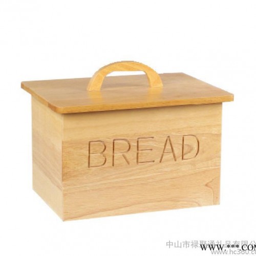 原森太 进口橡胶木大号装面包箱 欧式天然有盖面包盒子生产加工