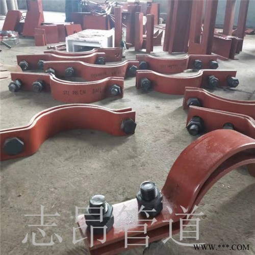 重型管夹 橡胶管夹   志昂管道 扁钢管夹图3