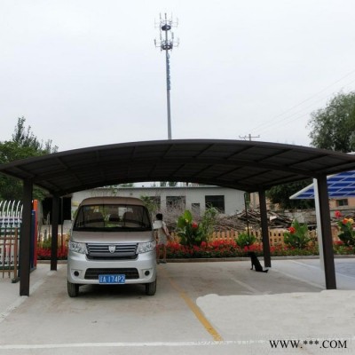 北京阳光板 耐力板 雨棚车棚 采用高品质塑料板高强度骨架 防紫外线 抗风雪 抗12级台风 停车棚汽车棚
