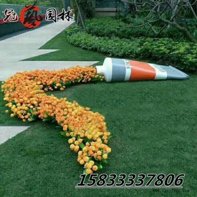 玻璃钢仿真颜料膏 颜料刷子雕塑 商场美陈户外草坪装饰招财雕塑摆件图6