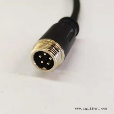 加工焊接 GX12 GX16 GX20 带线 注塑航空 插头 插座 2P针5芯8芯电缆连接器图1