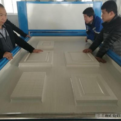 板式家具加工设备 全自动双工位橱柜门板真空覆膜吸塑PVC膜覆膜机异性贴面机图4
