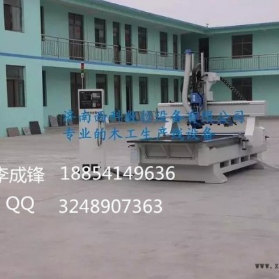 供应承德地区吸塑门板雕刻机/木制工艺木工重盘式换刀加工中心图4