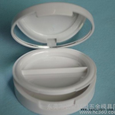 4色圆形眼影塑壳盒  黑色 白色粉饼盒 东莞注塑加工图3