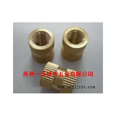 苏州非标件机加工注塑铜螺母 双通/单通/盲孔注塑滚花铜螺母图2