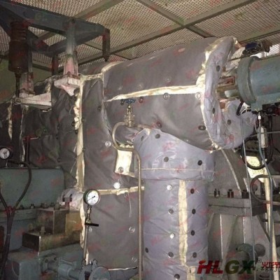 火龙节能HLGX-可拆卸式保温套广泛应用于硫化机保温，保温效果明显，16家轮胎行业反应良好图8