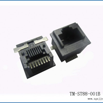 供应新款**LCP耐高温RJ45贴片式直插180度连接器图4