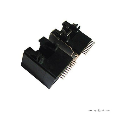 供应新款**LCP耐高温RJ45贴片式直插180度连接器图7