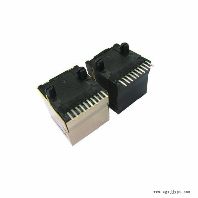 供应新款**LCP耐高温RJ45贴片式直插180度连接器图2