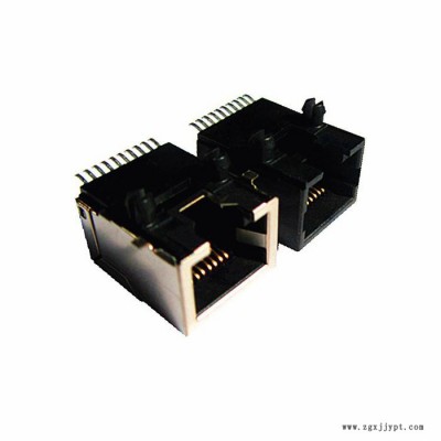 供应新款**LCP耐高温RJ45贴片式直插180度连接器图3