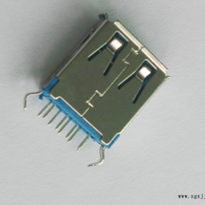 大量USB AF-3.0母座 180度DIP 铁壳蓝胶LCP图3