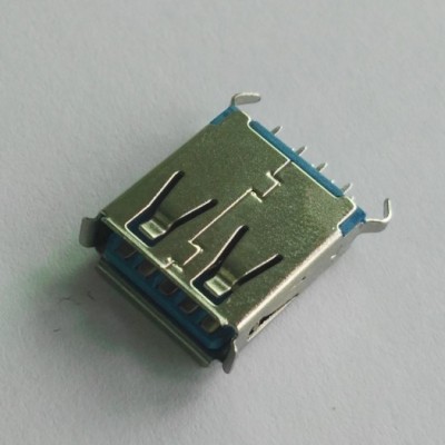大量USB AF-3.0母座 180度DIP 铁壳蓝胶LCP图2