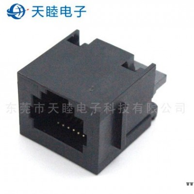 供应天睦4P4C 单口 镀金3U  PBT料 RJ11通讯电话插座图3