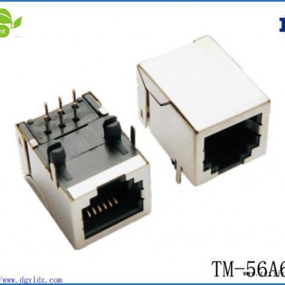 连接器厂家订制10P8C RJ45网络插座厂家 屏蔽端子镀金 PBT料 RJ45插座图3