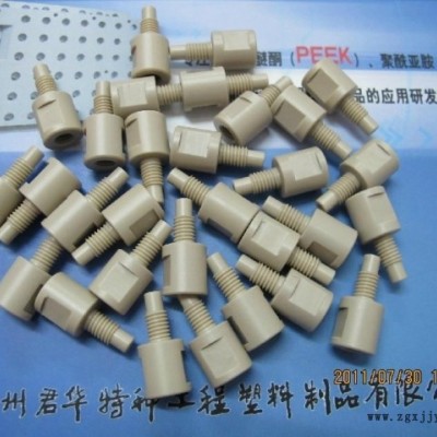PEEK手紧接头PEEK内外丝，PEEK转接头耐腐蚀进口可加工厂直销图1