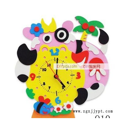 Q款EVA钟表贴画 儿童手工制作益智玩具