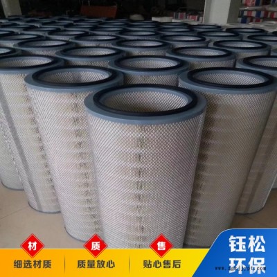 钰松环保加工定制除尘聚酯滤芯 除尘器滤筒 PTFE覆膜除尘滤筒 除尘器专用滤筒图3