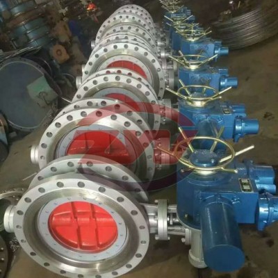 PN10-DN200化工部法兰式不锈钢304手动蝶阀PTFE密封可配电动气动图5