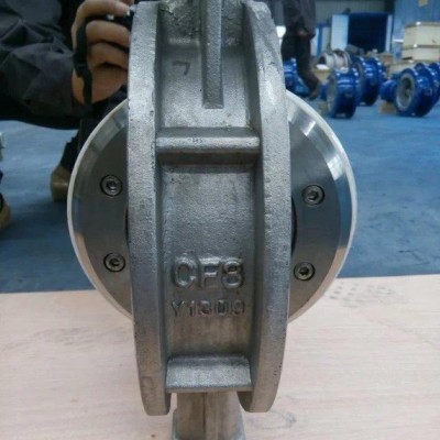 **产品】不锈钢对夹四氟密封蝶阀 封圈PTFE  D373图3