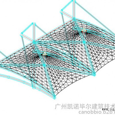 PVC膜结构车篷 空间结构张拉索膜建筑 法拉利PVDF膜结构圣戈班PTFE膜材图5